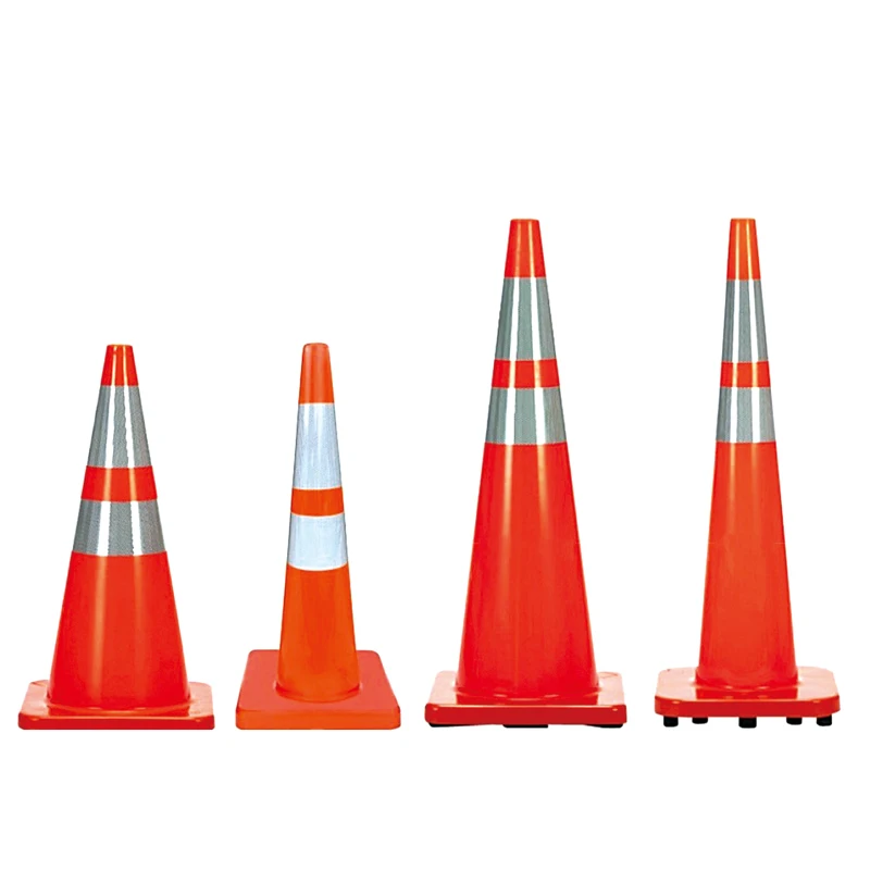 product waterproof 30cm pvc traffic cone reflective flexible barricade  safety orange cones with black base-2