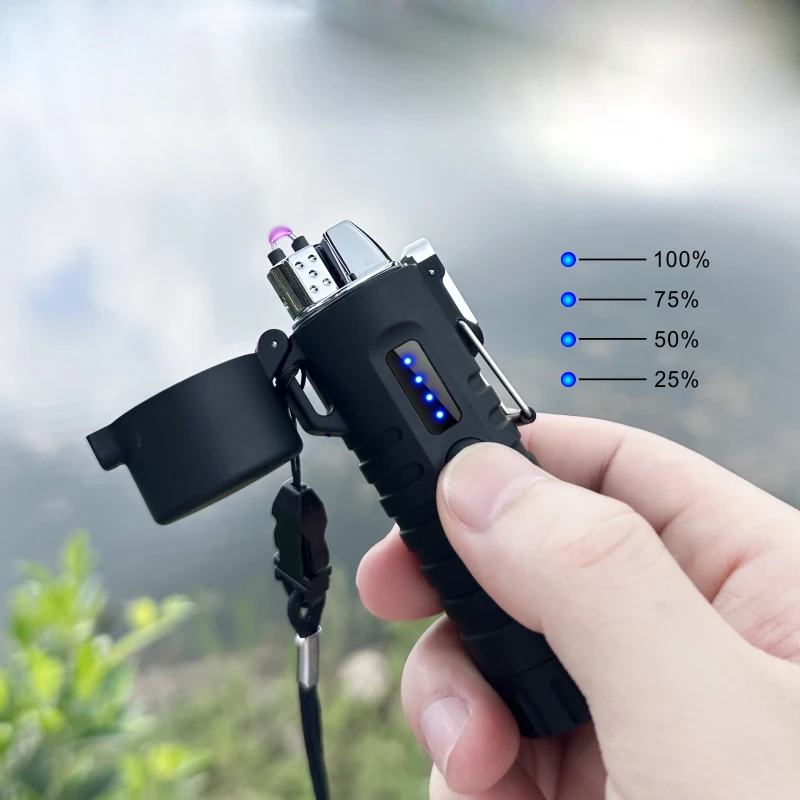 Rechargeable Electric Plasma Lighter Lithium Battery Long Flexible Neck  Windproof Waterproof Torch Candle Cigarette Survival