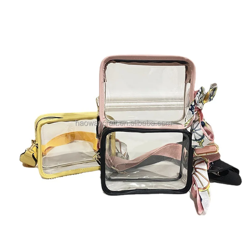 In Stock Rts Pvc Clear Stadium Bag Crossbody Handbag For Women Girls