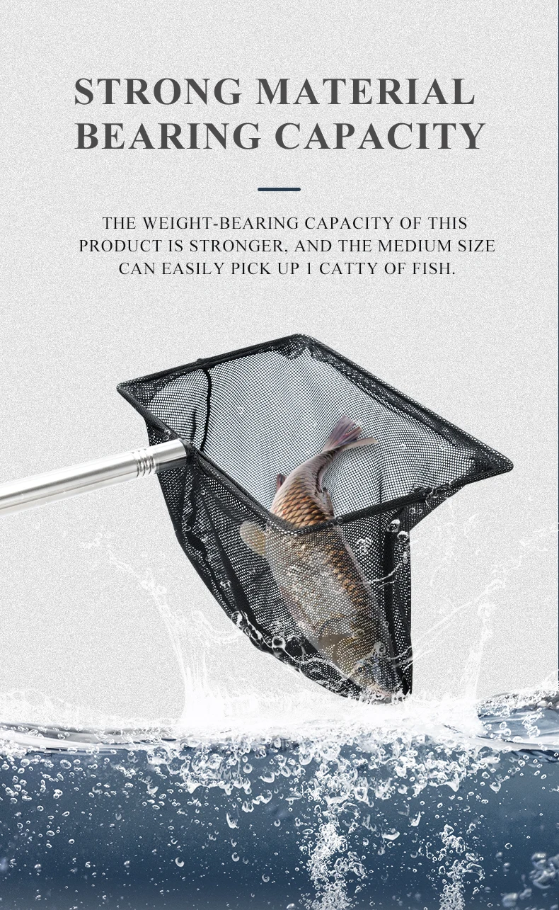 YEE Multi Head KOI Fish Net With Thick Aluminium Telescopic Handle Alloy Portable Mini Fishing Dip Nets