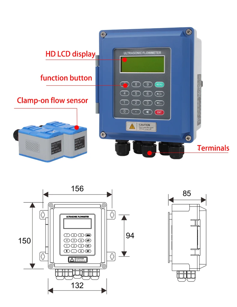 TUF2000H Flow Meter - Precision Ultrasonic Measurement