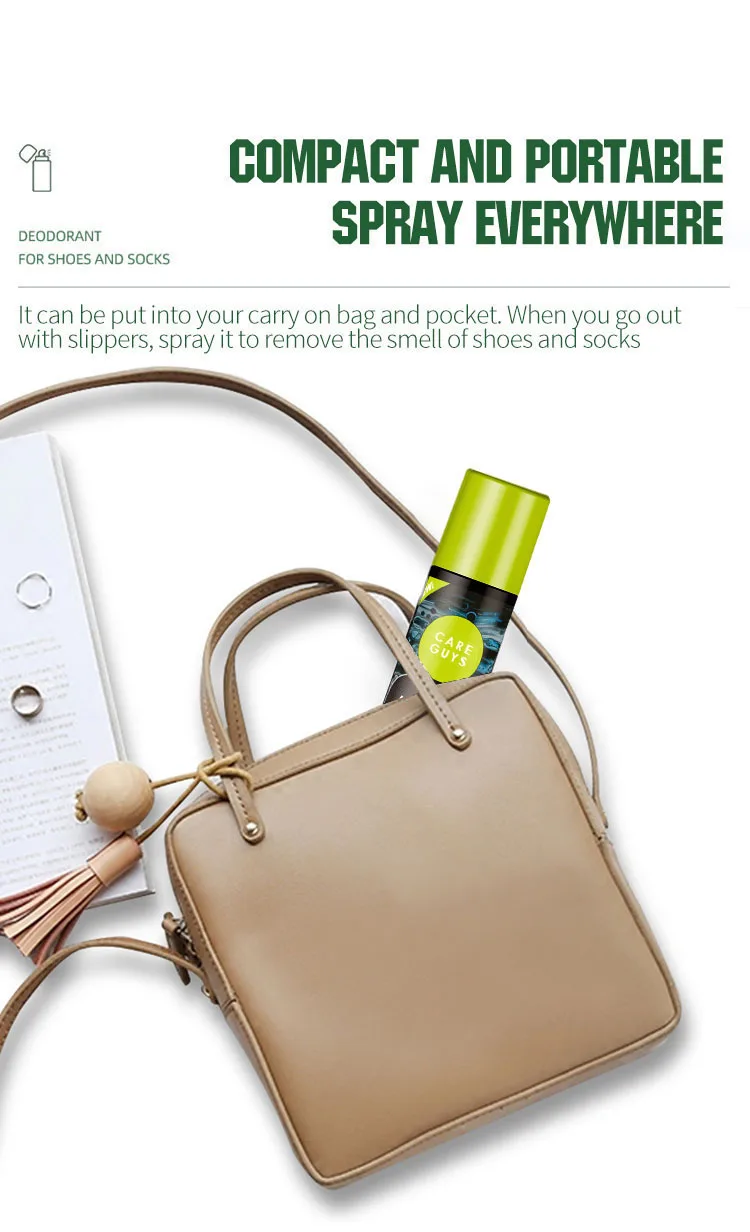 Organic Shoe Foot Odor Eliminator Spray 4oz Deodorizer