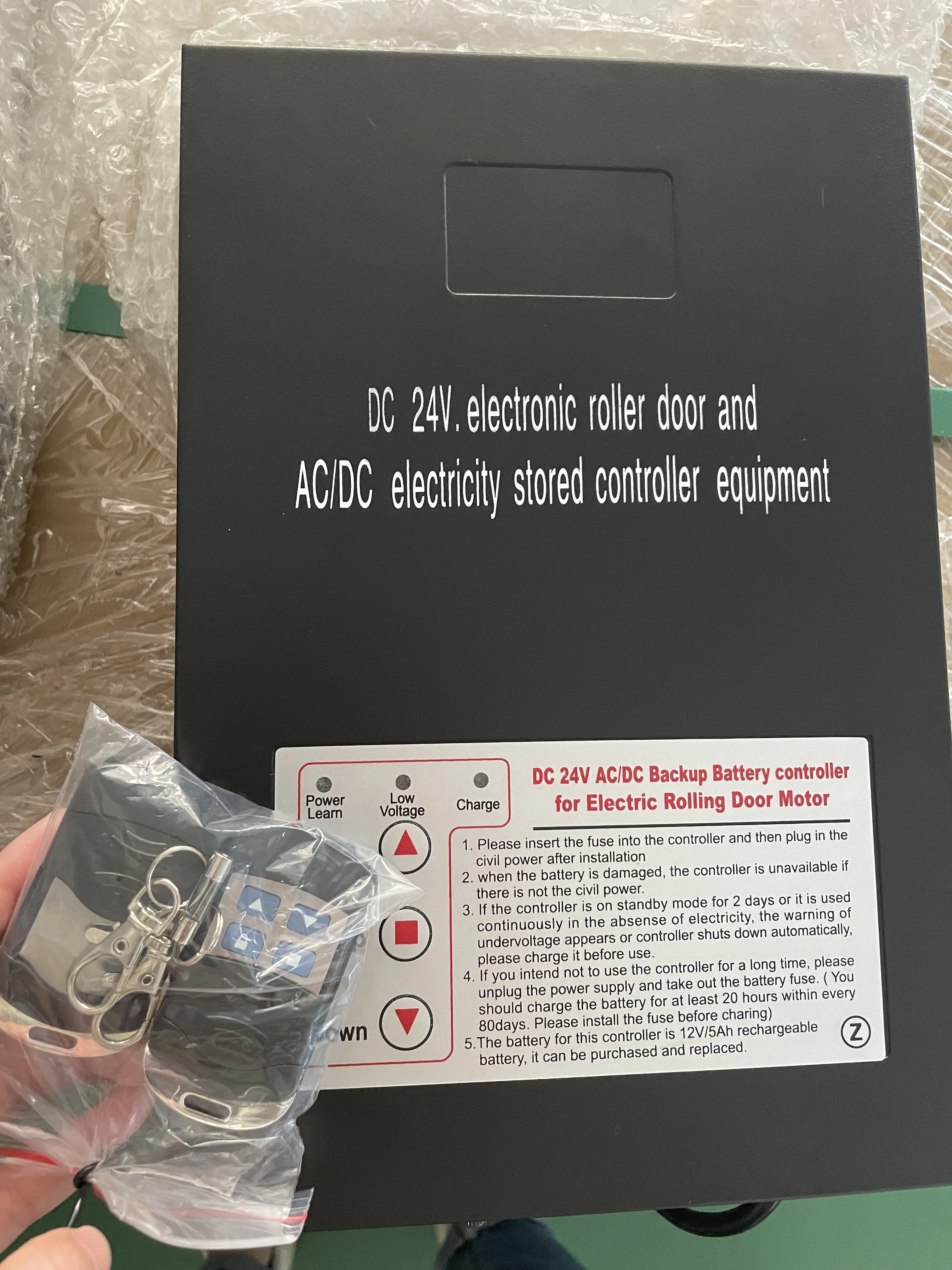 CE Fujian Big Power Stable Current UPS Remote Control Automatic Operator for Rolling Door Motor