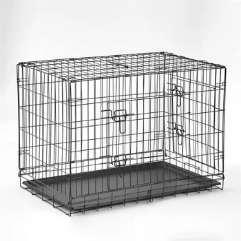 Cheap Foldable Collapsible Metal Large Metal Kennels Stackable Pet Dog Cages for Large Dog Wholesale Dog Crate