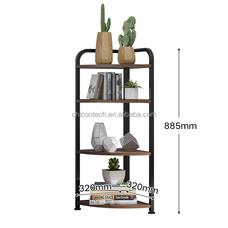 Shelf Storage Holders 4 Tier Corner Display Rack Multipurpose Shelving
