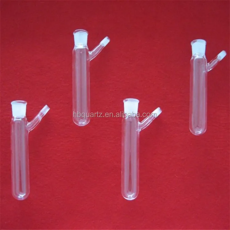 Round Bottom Grind Neck Customize clear Quartz  test Tube