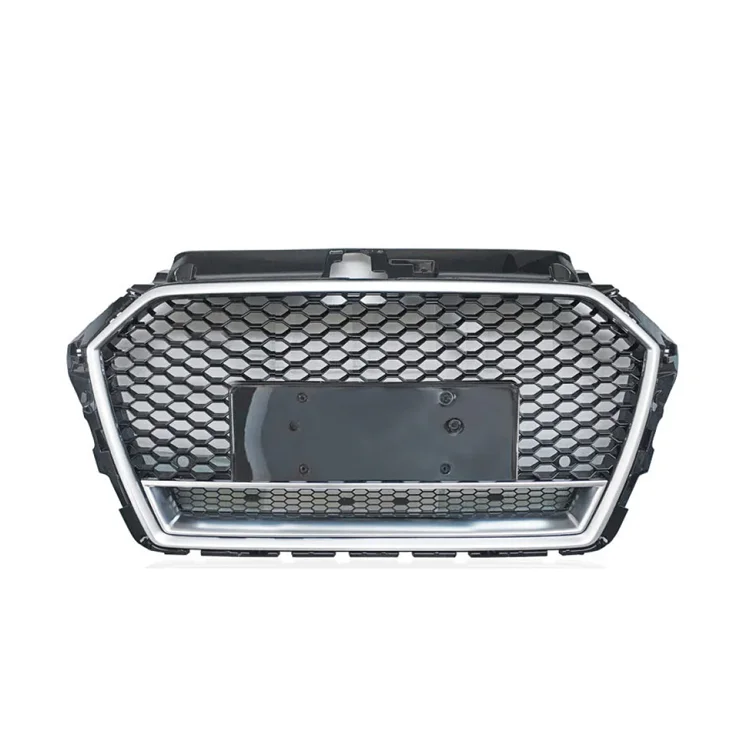 for RS3 17-20 Car Modification Accessories Type1 Compatible A3 Air Intake Grille Honeycomb Front Bumper Mask ABS Material New
