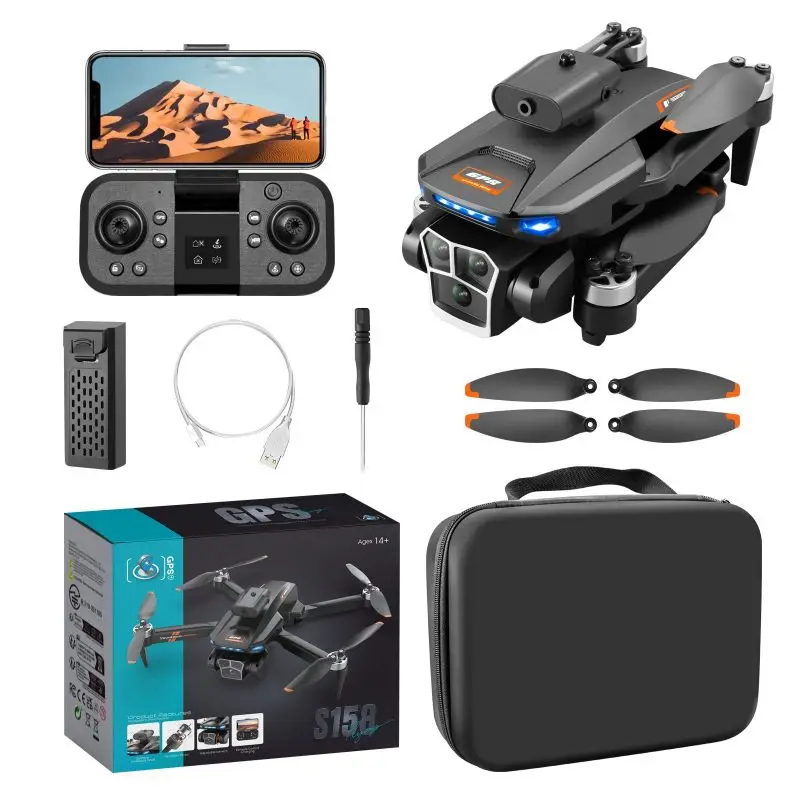 DRONE RC S158GPS Brushless Power Four Axis Remote Control Aircraft Professional Aircraft HD Camera Christmas Children's Gift Toy