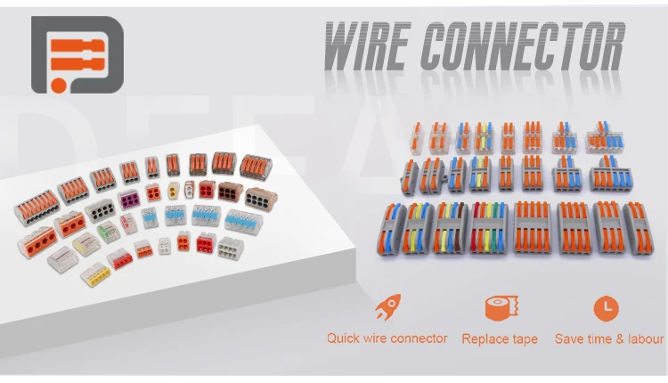 4 in 4 out SPL-4 LEVER-NUTS 4 Conductor Compact push in wire connectors wire to wire type 4 holes terminal block