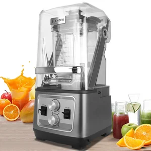 2L Multi-functional Smoothie Blender Commercial Table Blender With Sound Cover Heavy Duty Big Power Milkshake Machine