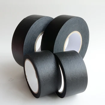 Black hot sale 2'' width professional premium super grade easy removing vinyl matt surface cotton clot pro gaffer gaffers tape