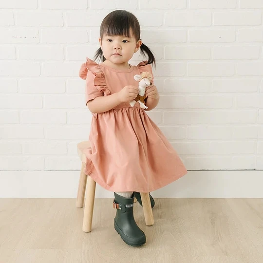 flared linen dress Baby Enchanted Autumnal Fall Dress