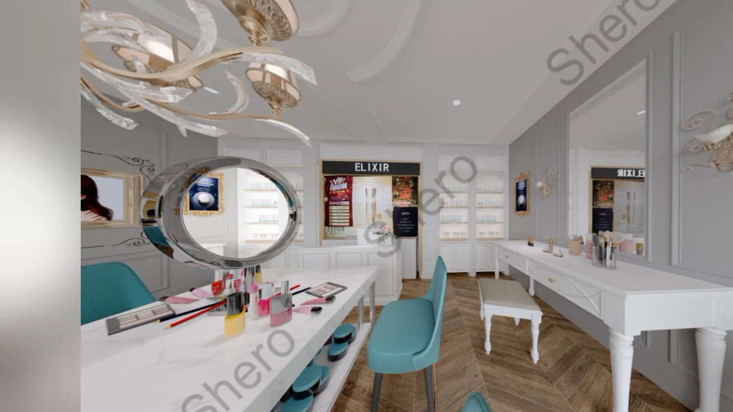 Showcase Beauty Display Cosmetics Showcase Shop Supply Cosmetic