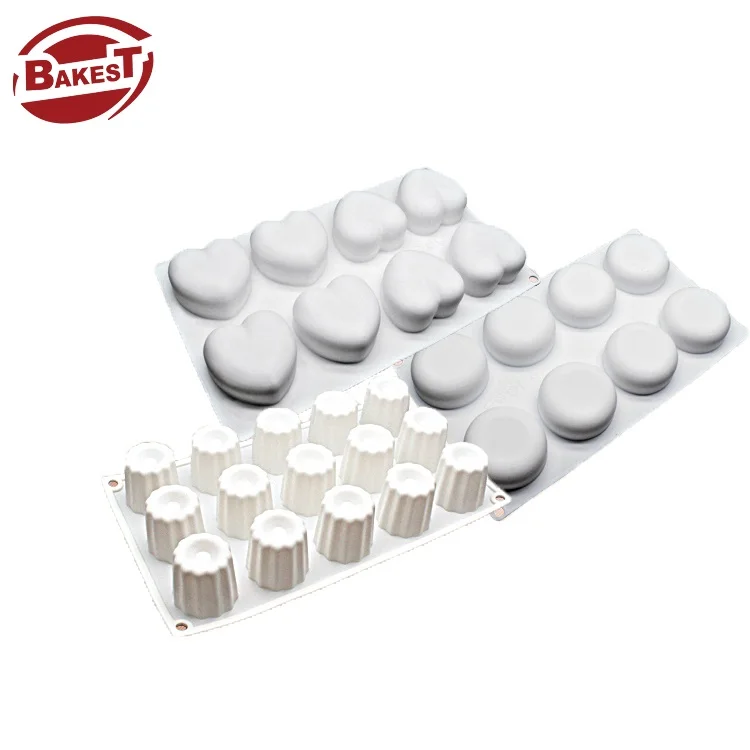 Hot Selling Eco-friendly White Different Shape Oven Baking Silicone Mould