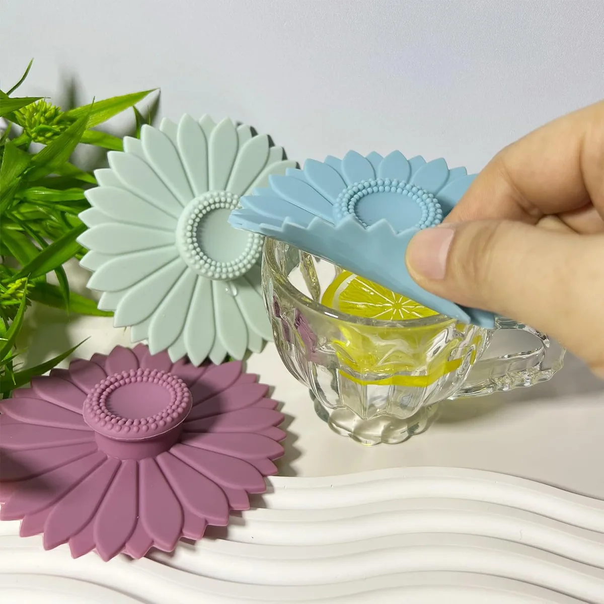 Food-Grade Silicone Tea Cup Lids Anti-Dust Reusable Mug Lid for Coffee & Tea Cute & Wear Resistant factory