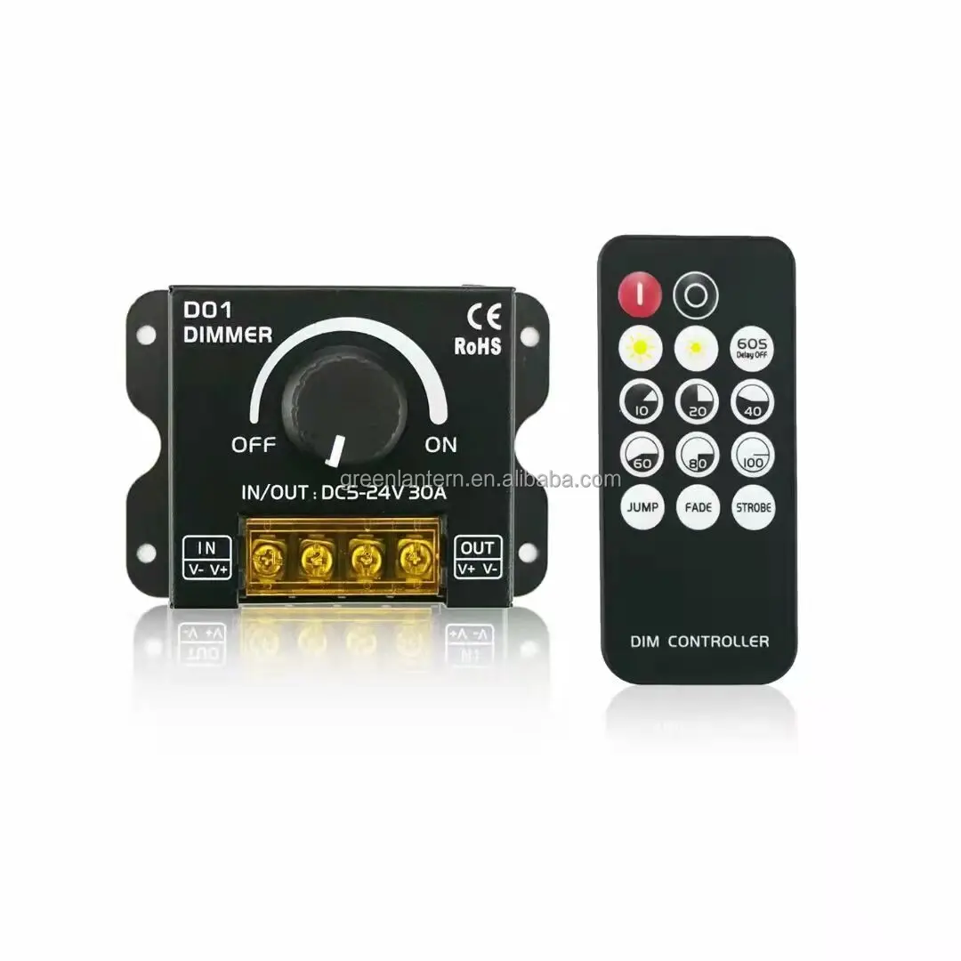 Interruttore Dimmer Rotativo On/off LED 2500 MA Per Luci Interne, Nero
