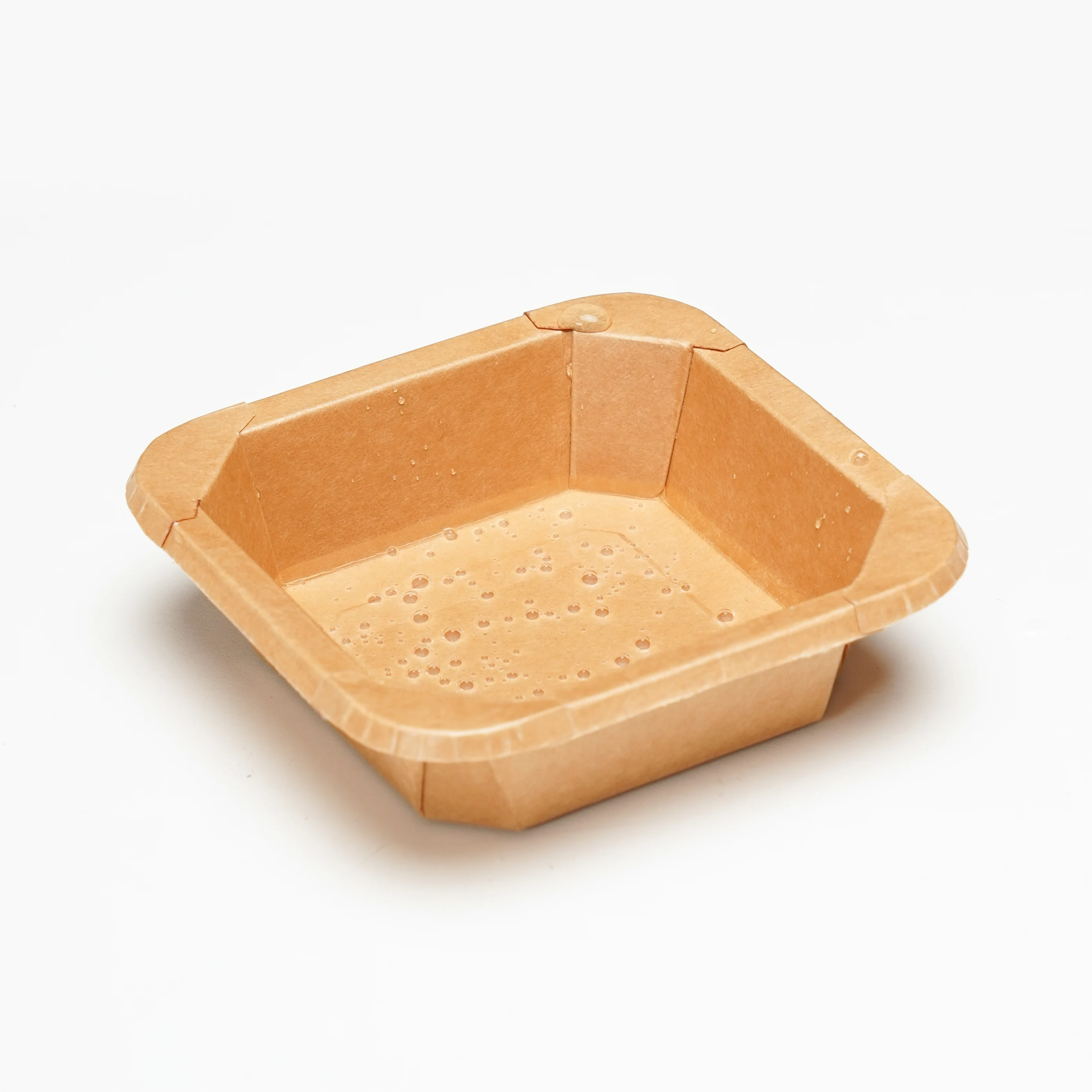 Food Grade Biodegradable Octagonal Kraft Salad Box Sushi Square Paper ...