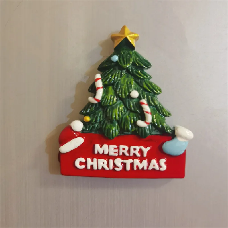 New Year Christmas old man first refrigerator sticker cross-border gift creative magnetic sticker three-dimensional window manufacture