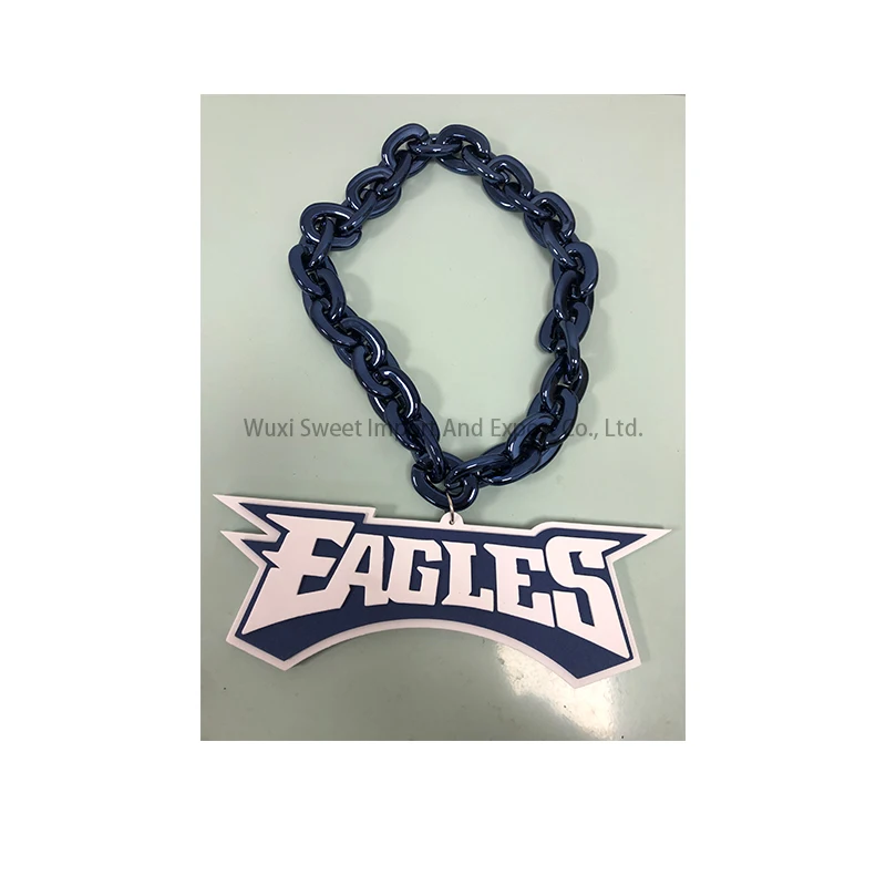 Philadelphia Eagles 3D Foam selling Logo Fan Chain (HEAD LOGO) GOLD GREEN SILVER CHAINS