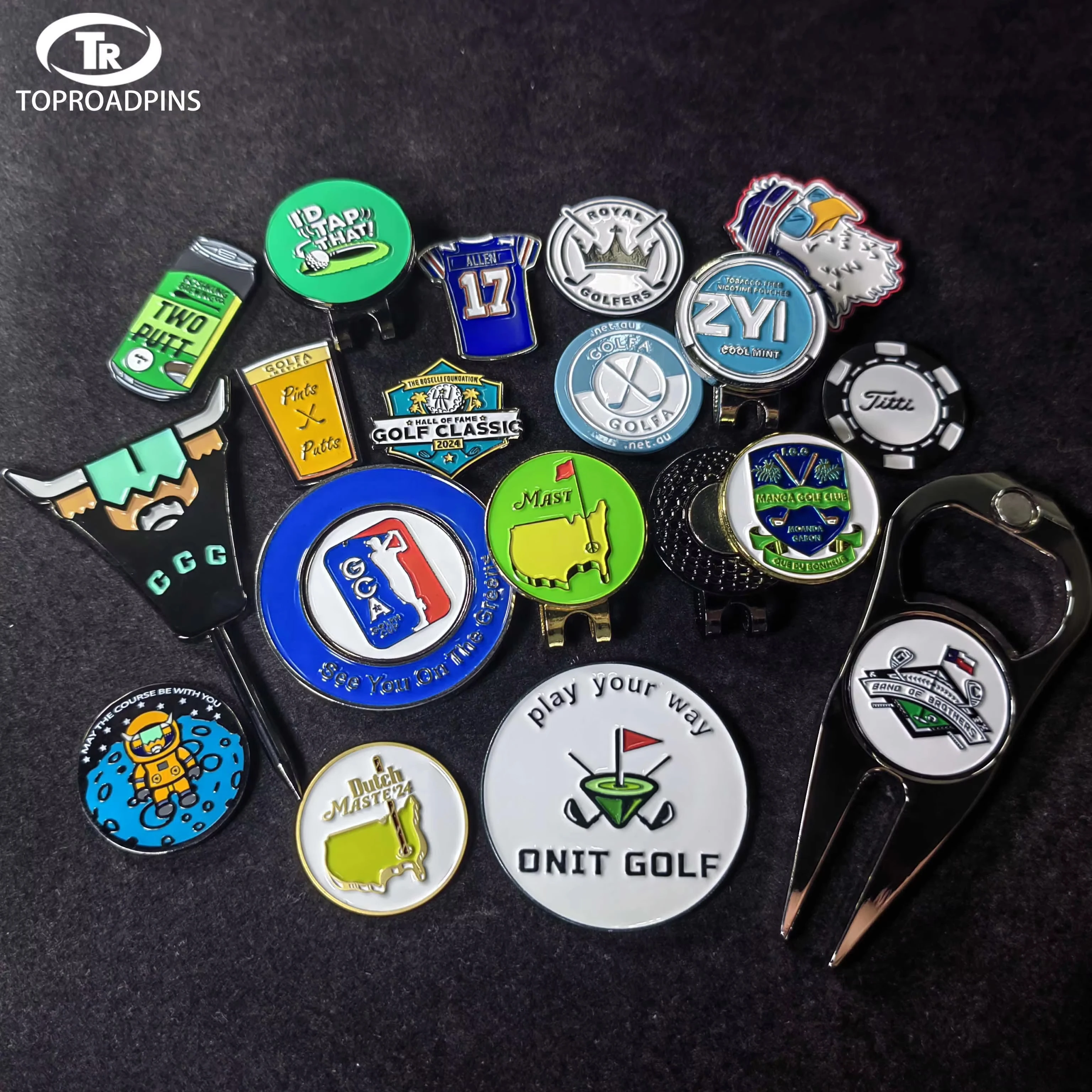 Custom Logo Magnetic Hat Clip Blank Metal Bulk Golf Marker