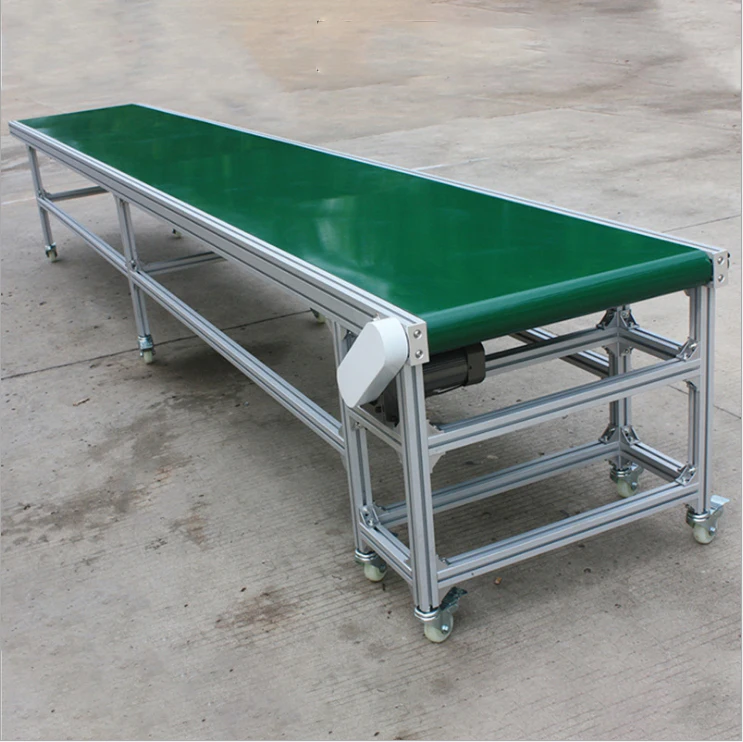 Customized Size Adjustable Height Rubber Small Belt Conveyor