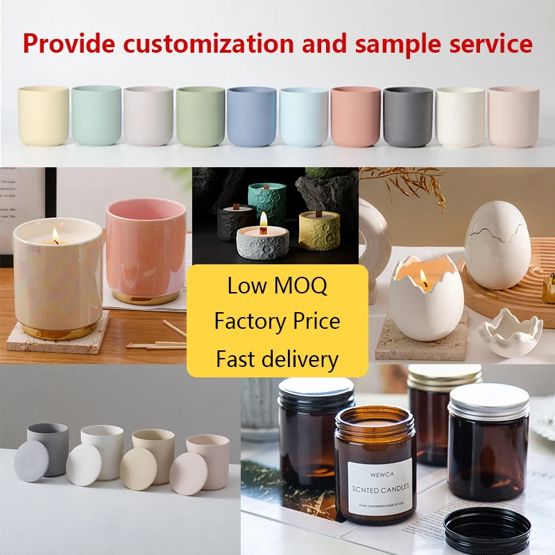 Wholesale Unique Ceramic Candle Vessel Empty Candle Jars For Candle