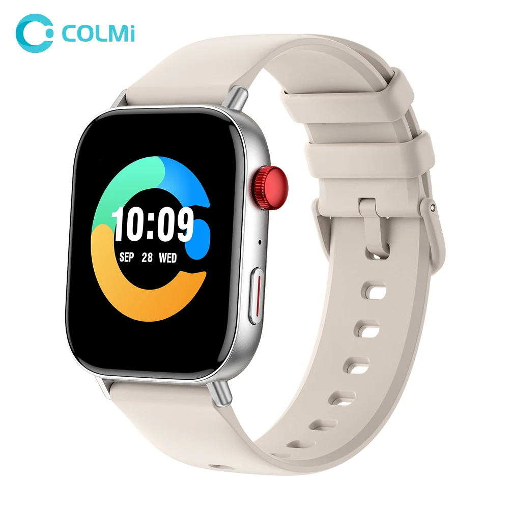 Android Smartwatch with IP67 Waterproof Plastic Case and Rubber Band Heart Rate Tracker Phone Compatibility