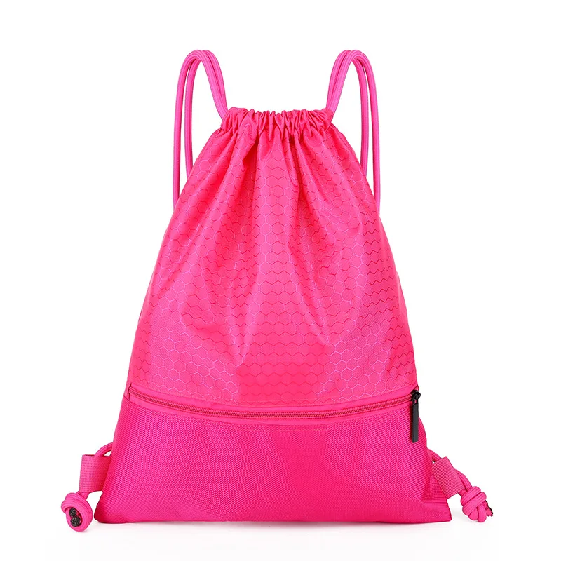 Strap pocket with drawstring simple backpack for men and women's sports and fitness lightweight basketball bag oxford zipper bag