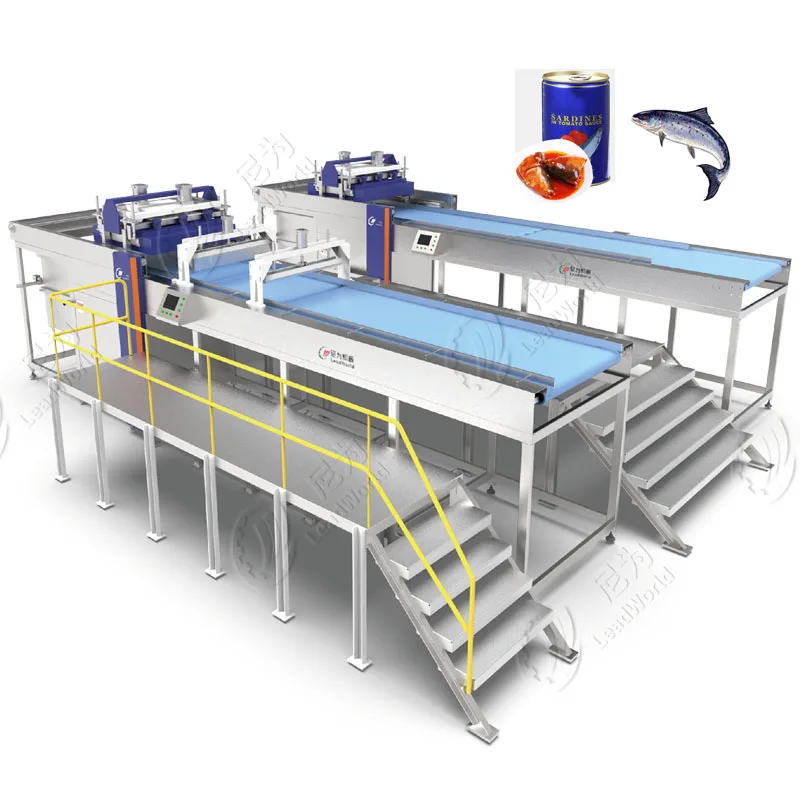 Leadworld Fish Meat Cutting Machines Processing Line Packing Machine Sardine Tuna Canned Production Line