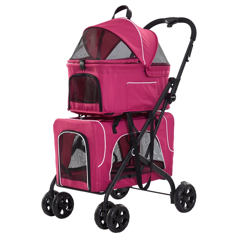 Factory Wholesale Pet Stroller Portable Folding Travel Dog Trolley Pet Stroller Made in China Pet Dog Trolley