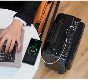 Customized Trolley Luggage High Quality Carry on Luggage With Laptop Compartment Business Suitcase Luggage
