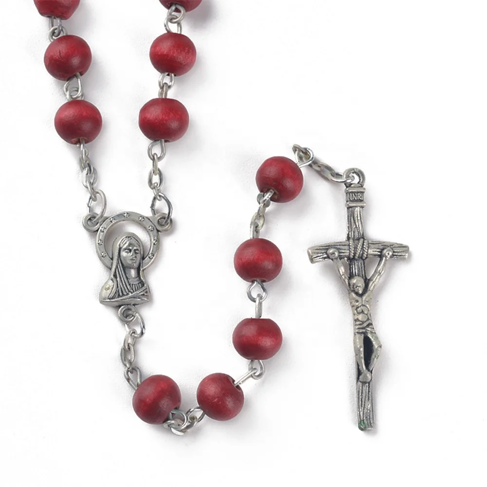 Rosario para Niño Cuentas Rosas Cajita Caramelo | La Tienda Religiosa de Lourdes
