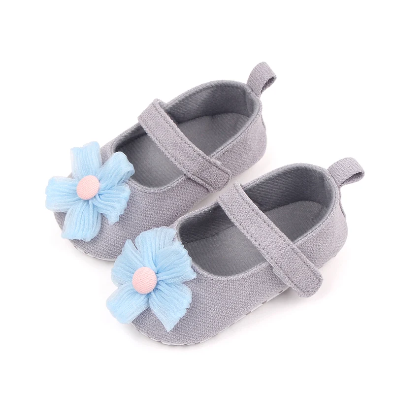 Spring and Fall New Flower Soft Soled Baby Walking Shoes for Girls details