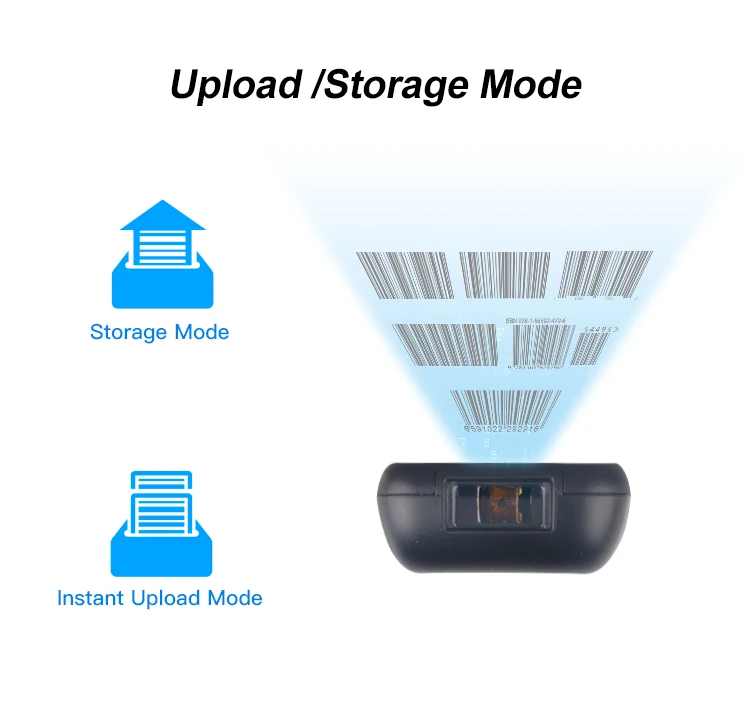 Long Range Dual Mode Barcode Reader 1d Wireless Bluetooth 2.4g