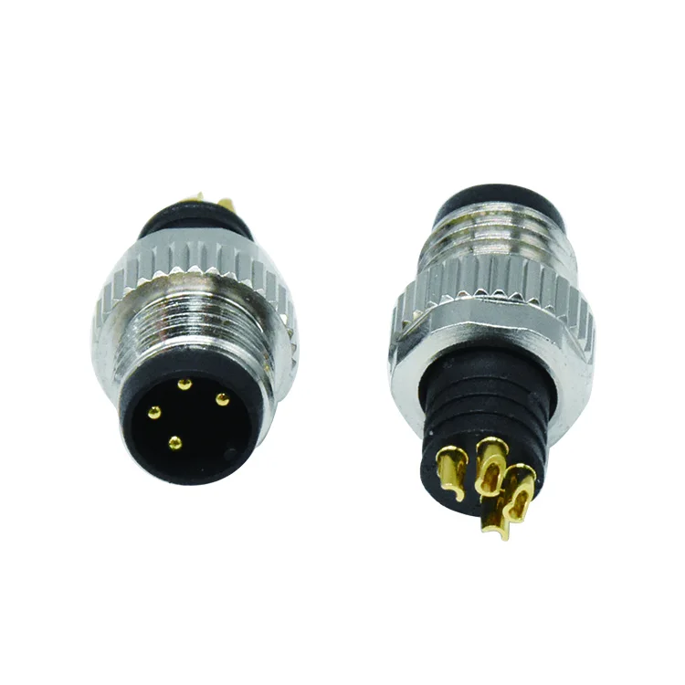 Westsam Circular Solder M8 Connector 4 Pin Male Electrical Connector Plugs M8 Waterproof Connector