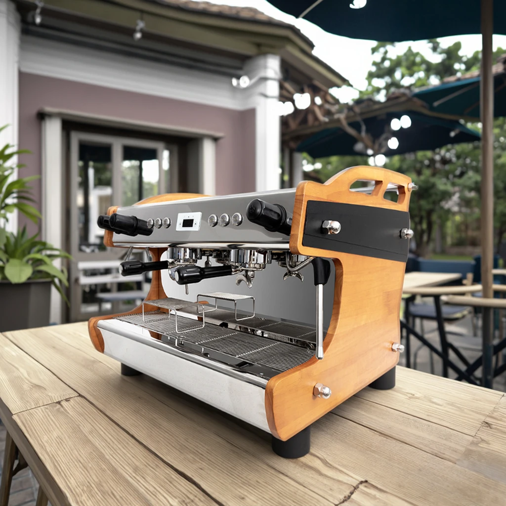 product double group 2 groups rotary pump commercial professional coffee espresso machine for coffee shops-12
