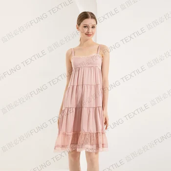 FUNG 6032 Luxury Shiny Satin Floaty Mini PJS dress for women