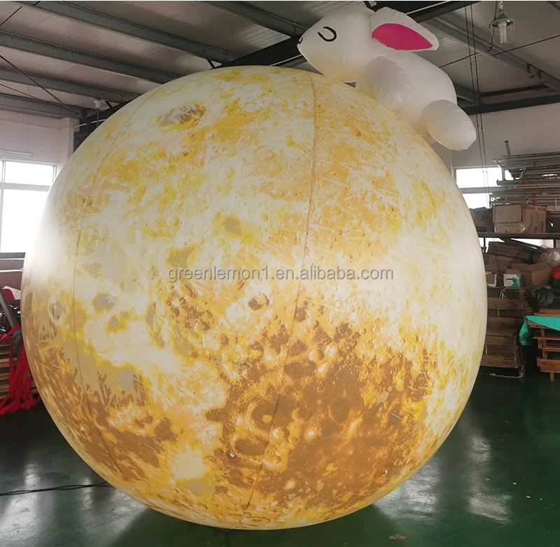 Custom LED-Lit Inflatable Giant Moon and Planet Ball Balloon Unique Advertising Inflatables for Party Decorations