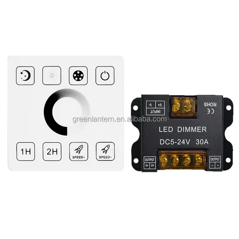 RF LED Dimmer CCT segmentato DIM RGB Controller 12V 24V 30A parete Wireless Touch Panel telecomando per LED Strip Lights