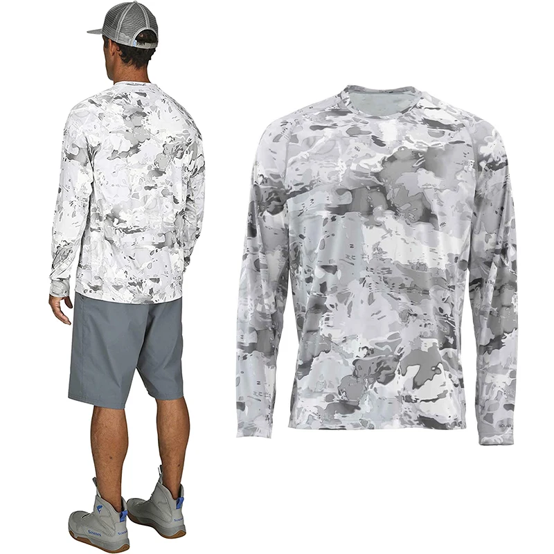Camicie da pesca da torneo di sublimazione da uomo su misura con protezione UPF Felpa con cappuccio da pesca Camicie da pesce ad asciugatura rapida744_voghion.com