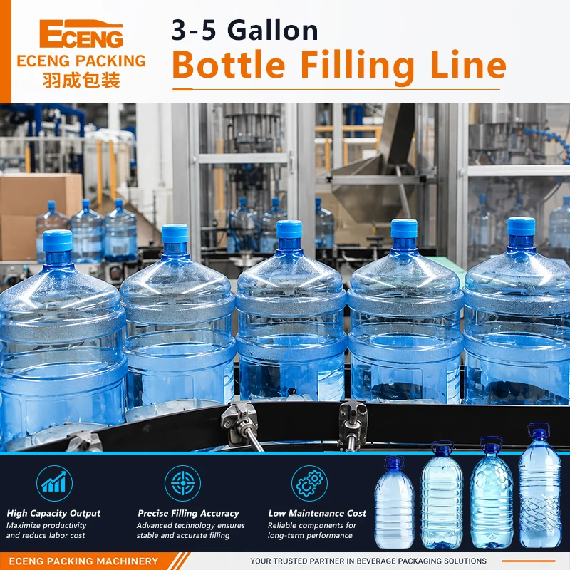 900BPH Plastic Bottle Filling Machine 19L 20L 5 Gallon Automatic Water Bottling Equipment Drum Filling Machine