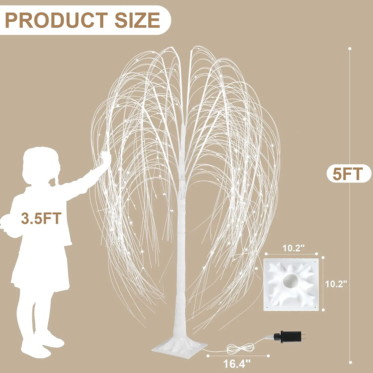 3m Outdoor Illumination White Artificial Weeping Willow Tree Buy Diy