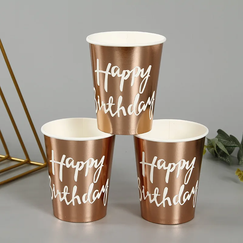 Gold foil paper cup for Party Festival coffee Custom Paper Cups supplier