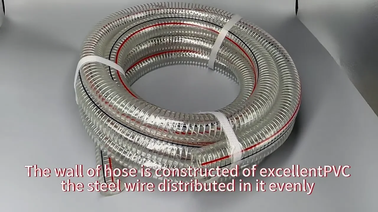 Spiral Clear Reinforced Chemical Resistant Vacuum Pvc Air Duct Ventilation Hose Flexible Spiral