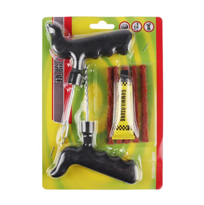 Набор инструментов для ремонта автомобильных шин с клеем резиновые полосы инструменты мотоцикла велосипеда бескамерный набор