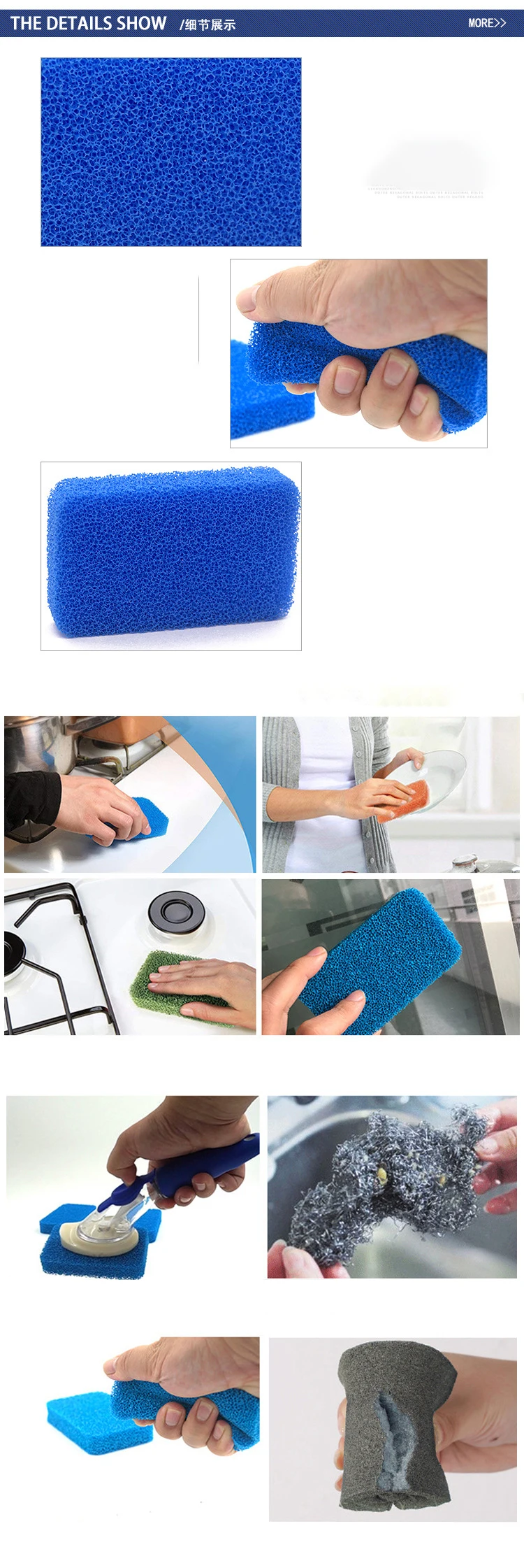 Ds2166 Oil Absorbing Sponges Kitchen Sponges For Dishes Silicone Soft