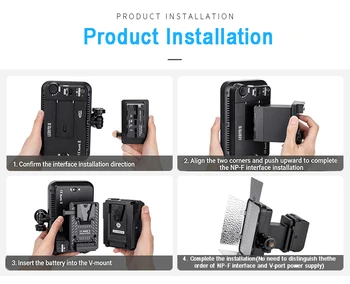 Battery panel converter - V port battery to F550_F750_F970 conversion adapter for NP-F battery cartridge adapter product image