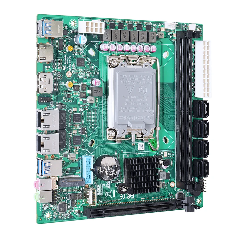 Mini Itx Computer Motherboard 12th Gen Alder Lakes 8*sata3.0 Nas