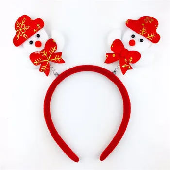 Wholesale Christmas Headband Antlers Santa Claus Xmas Tree Hat Hairband Kids Adult Christmas Party Deals Hair Accessories