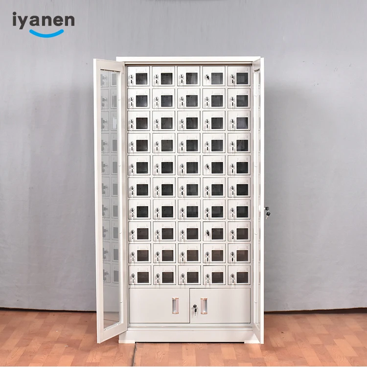 Casier De Rangement Téléphone Portable 36 Emplacements - Armoire Aluminium Avec Serrure Pour Salle De Classe/Bureau